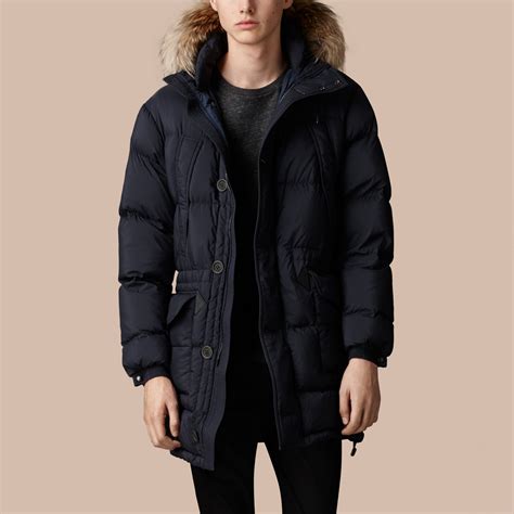 burberry down filled parka|burberry parka men.